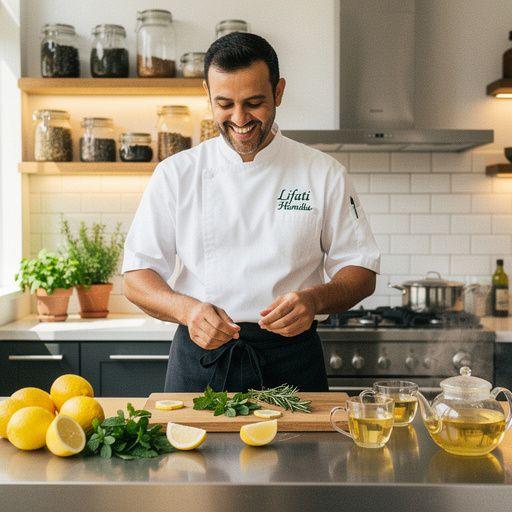 Zeleni čaj iz melise z limonino aromo v skodelici.